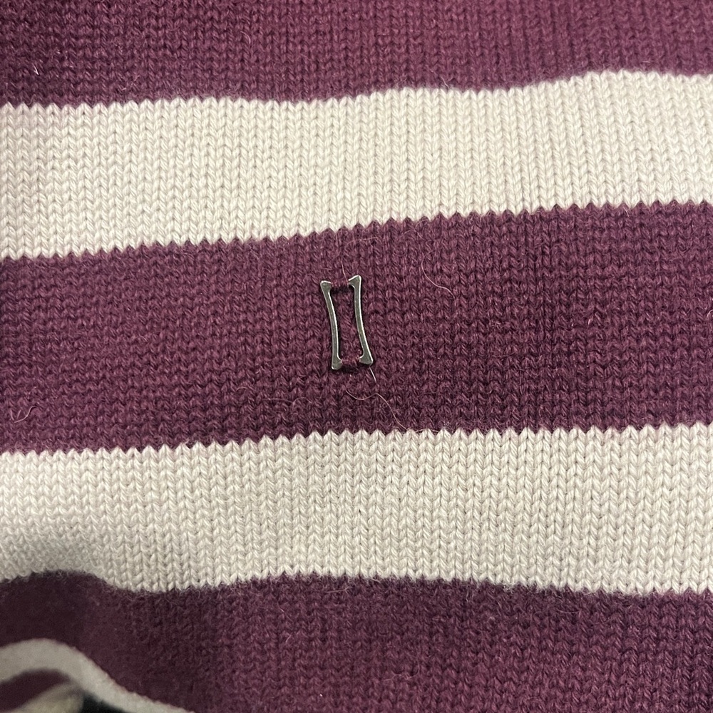 Kit and Ace Maroon and Cream Striped Sweater - Picture 6 of 7